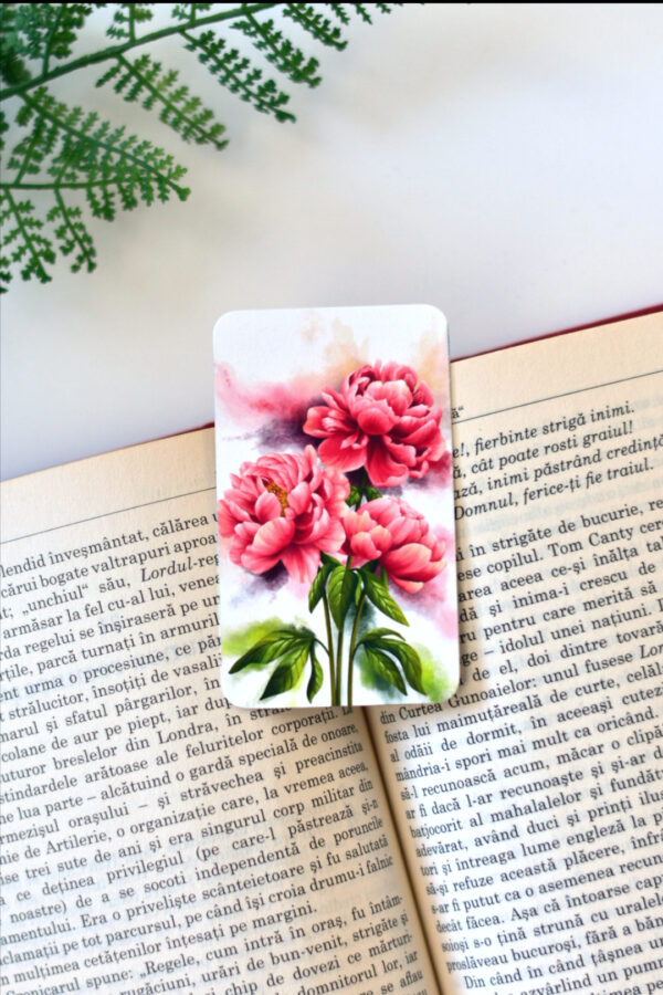 Mini Semn de carte - Bujori